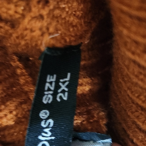 Chunky Knit Sweater Shirt Dress size 2XL Fall Cozy Winter Lagenlook brown - Picture 8 of 8